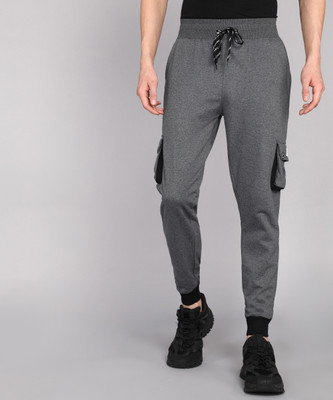 GYRFALCON Printed Men Grey Track Pants
