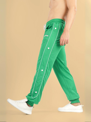 WEARDUDS Self Design Men Green Track Pants