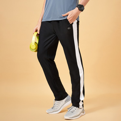 Ajile By Pantaloons Solid Men Black Track Pants