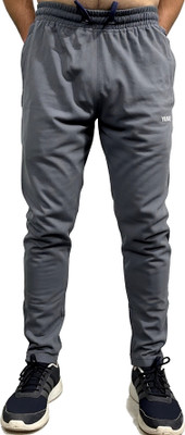 YUNEK Solid Men Grey Track Pants