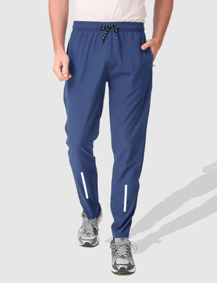 Z-DEVIL Colorblock Men Blue Track Pants