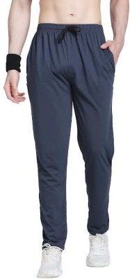 Sportella Solid Men Grey Track Pants