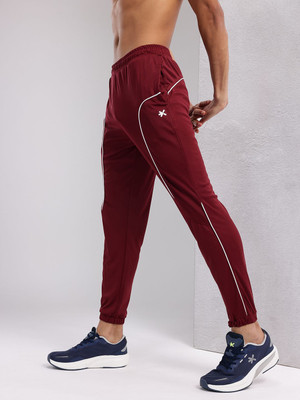 HRX by Hrithik Roshan Solid Men Maroon Track Pants