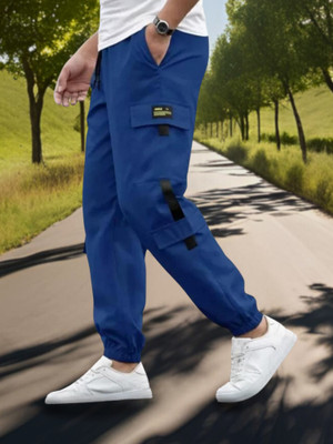 Kesaria Textile Company Solid Men Blue Track Pants