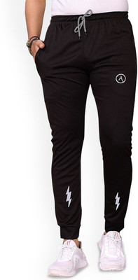Moda Rapido Printed Men Black Track Pants