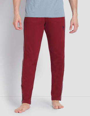 U.S. POLO ASSN. Solid Men Maroon Track Pants