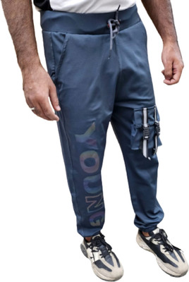 Mindsart Trending Printed Men Grey Track Pants