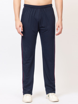 Zeffit Solid Men Dark Blue Track Pants