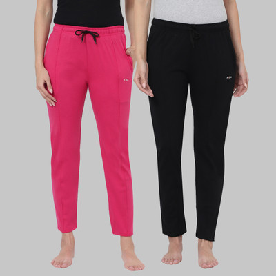 Priyansh Enterprises Solid Women Black, Pink Track Pants