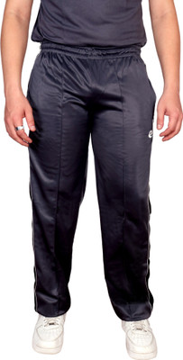 ESTRO Solid Men Black Track Pants