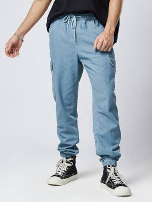The Souled Store Solid Men Blue Track Pants Price History
