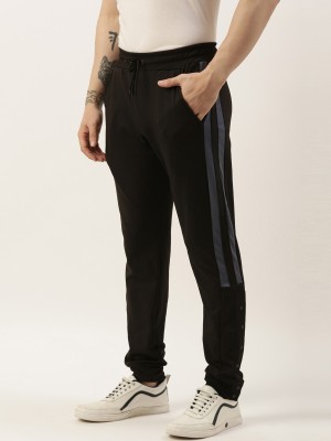 MANIAC Striped Men Black, Grey Track Pants