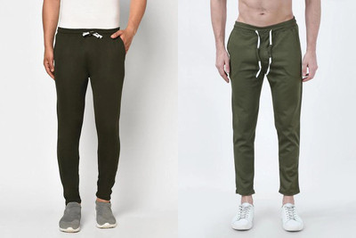 RDX Solid Men Green Track Pants