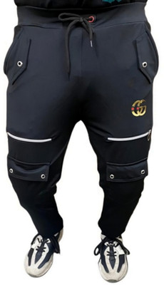 MindsArt Printed Men Black Track Pants