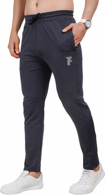 Fusion Solid Men Grey Track Pants