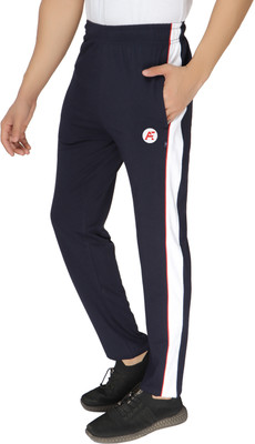 AZF Self Design Men Dark Blue Track Pants