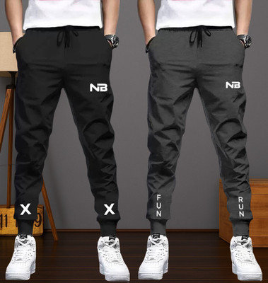 Conway Solid Men Black, Grey Track Pants