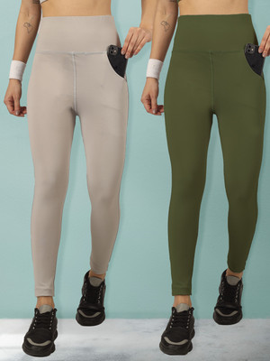 BEYOGINI Solid Women Grey, Purple Track Pants