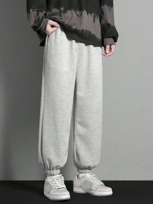 PROGENY Solid Men Grey Track Pants