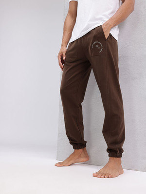 HRX by Hrithik Roshan Graphic Print Men Brown Track Pants