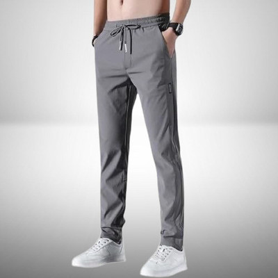 FICKA Solid Men Grey Track Pants