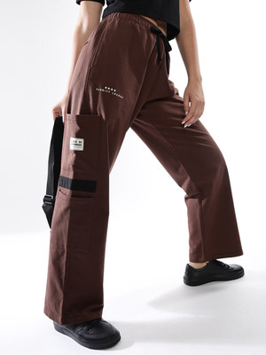 Hubberholme Printed Women Brown Track Pants
