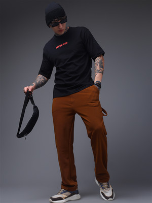 MADSTO Printed Men Maroon Track Pants
