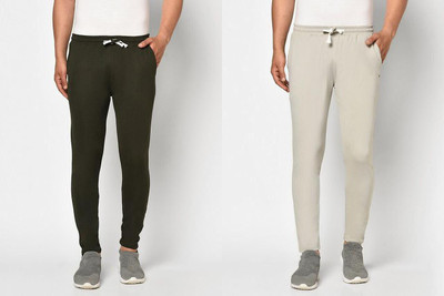 kasmiri fashion Solid Men Grey, Beige Track Pants