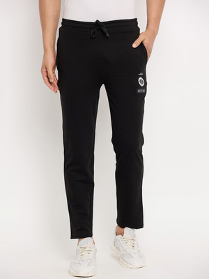 DUKE Solid Men Black Track Pants