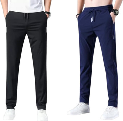 ATTITUDE START OF FASHION Printed Men Black, Blue Track Pants