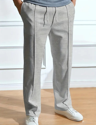 deslizar Solid Men Grey Track Pants