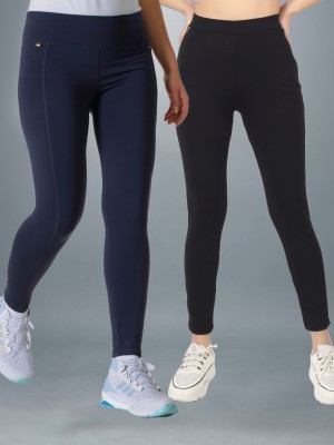 Vastra Aura Solid Women Black, Blue Track Pants