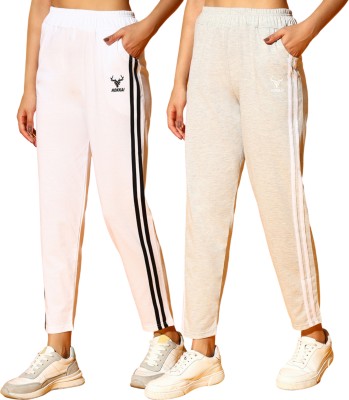 zazbi Solid Women Pink, Beige Track Pants