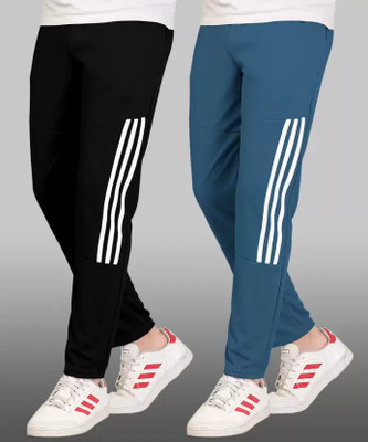 OHGORY Striped Men Black, Blue, White Track Pants