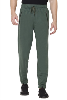 Jinxer Solid Men Green Track Pants