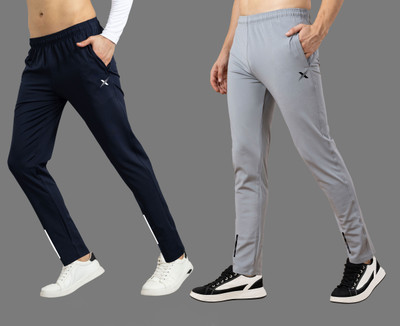 MISSILLE Solid Men Blue, Grey Track Pants