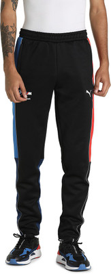 PUMA BMW MMS MT7 Track Pants Slim Colorblock Men Black Track Pants