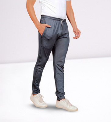 DRB CREATION Solid Men Grey Track Pants