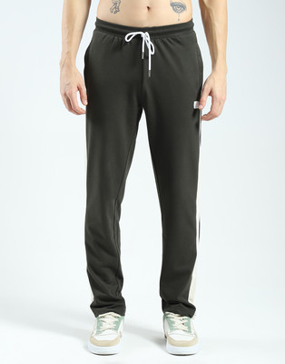 Rock.it Solid Men Green Track Pants