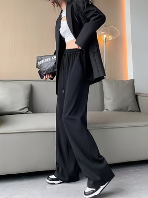 Dockstreet Solid Women Black Track Pants