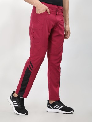 CHKOKKO Regular Fit Women Red Trousers