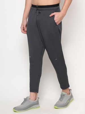 DIDA Solid Men Grey Track Pants