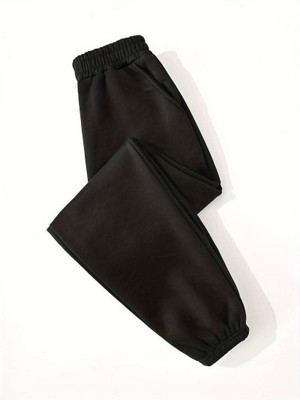 Dockstreet Solid Women Black Track Pants