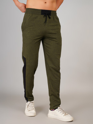 Wtrizak Solid Men Green Track Pants
