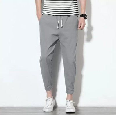 Risemax Solid Men Grey Track Pants