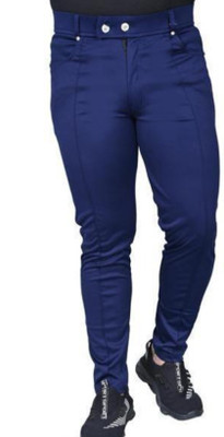 HR FASHION Solid Men Blue Track Pants