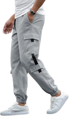Novus Knitting Solid Men Grey Track Pants