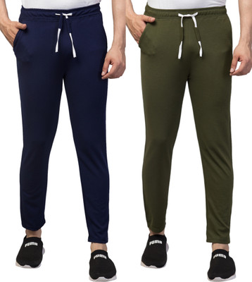 MK BROTHERS Solid Men Blue, Olive Track Pants