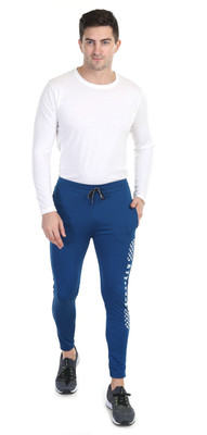 Toxic ADDICTION Self Design Men Blue Track Pants