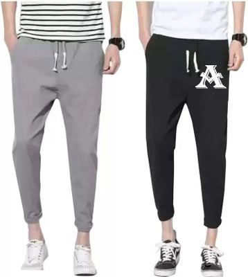 bfb Printed Men Black Track Pants